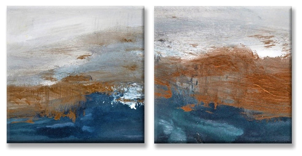 Ready2HangArt 'Copperelle/Copperize' Canvas Wall Decor Set, 12"x24" 2-Panels