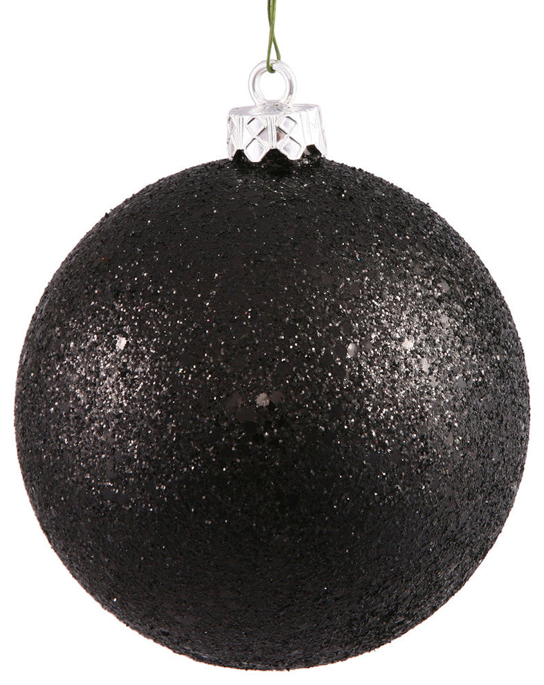 10" Black Sequin Ball Drilled Cap