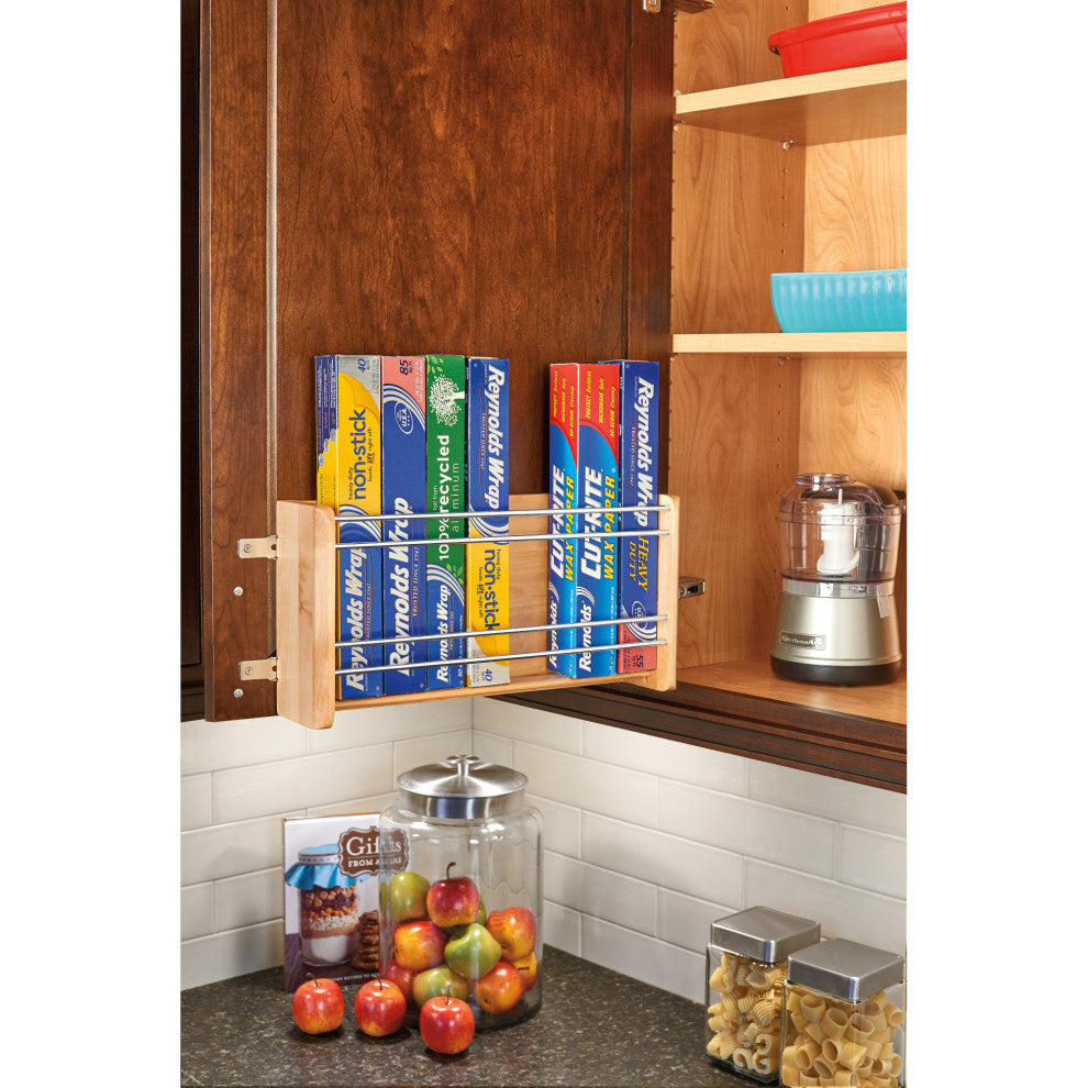 Wood Foil/Wrap Cabinet Door Organizer, 16.13"