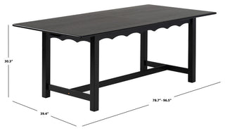Safavieh Couture Rhylee Extendable Dining Table, Black