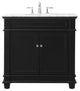 Elegant VF50036BK 36" Single Bathroom Vanity Set, Black