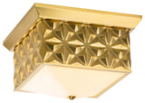 Alpha Square Flush Mount in Brass