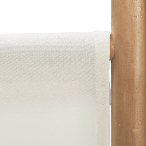vidaXL Room Divider Foldable 6 Panel Room Divider Screen Bamboo and Canvas