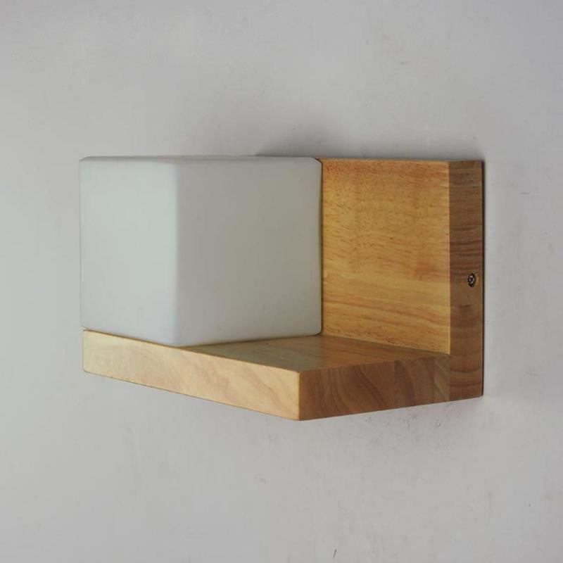 Tarragona | Wooden Shelf with LED Lamp, Left