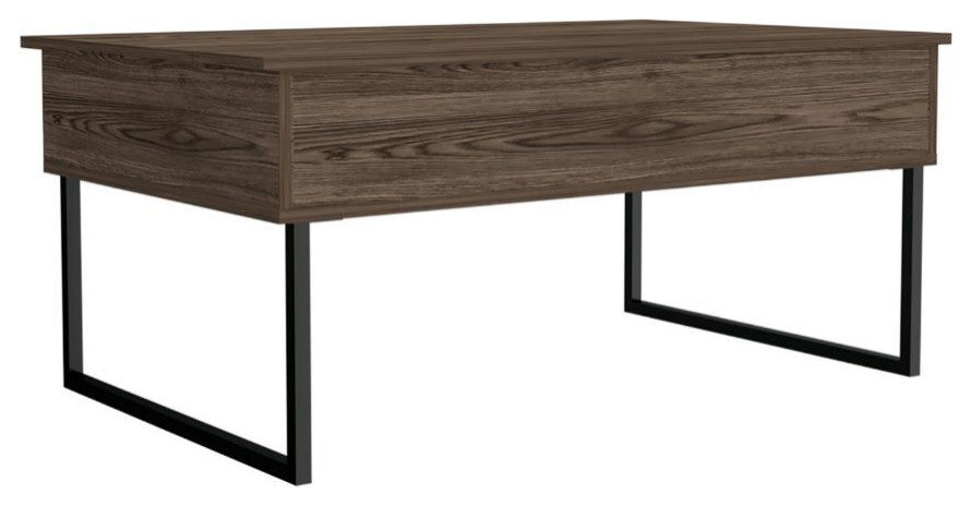 DEPOT E-SHOP Viena Lift Top Coffee Table, Dark Walnut
