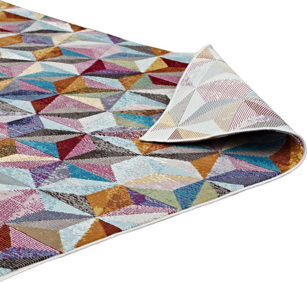 Modway Arisa Geometric Hexagon Mosaic 8'x10' Area Rug, Multicolored