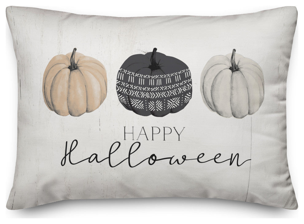 Happy Halloween Pumpkins  14x20 Throw Pillow