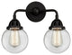 Beacon Bath Vanity Light, Matte Black, Clear, Clear