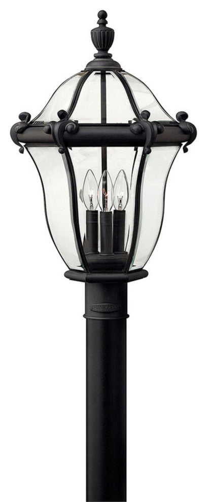 Hinkley Lighting H2441 San Clemente 23" Tall 3 Light Post Light - Museum Black