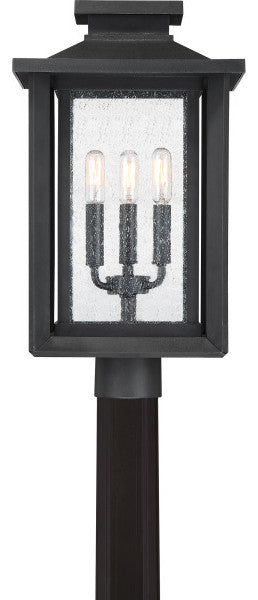 Wakefield 3-Light Outdoor Lantern, Earth Black