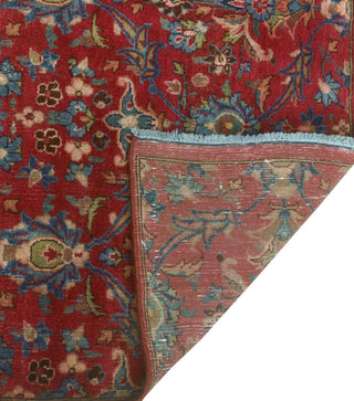 Fine Vintage Distressed Quintin Red/Blue-Grey Runner, 3'3 x 12'10
