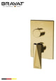 Bravat Shower Valve Mixer 2-Way Concealed Wall Mounted, Brushed Gold