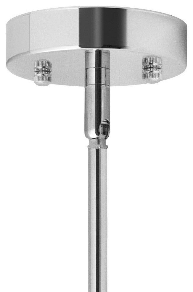 Effimero 1-Light Stem Hung Pendant Lamp, Frosted, Small, Polished Chrome