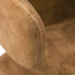 Modrest Bergman Modern Camel Velvet Dining Chair