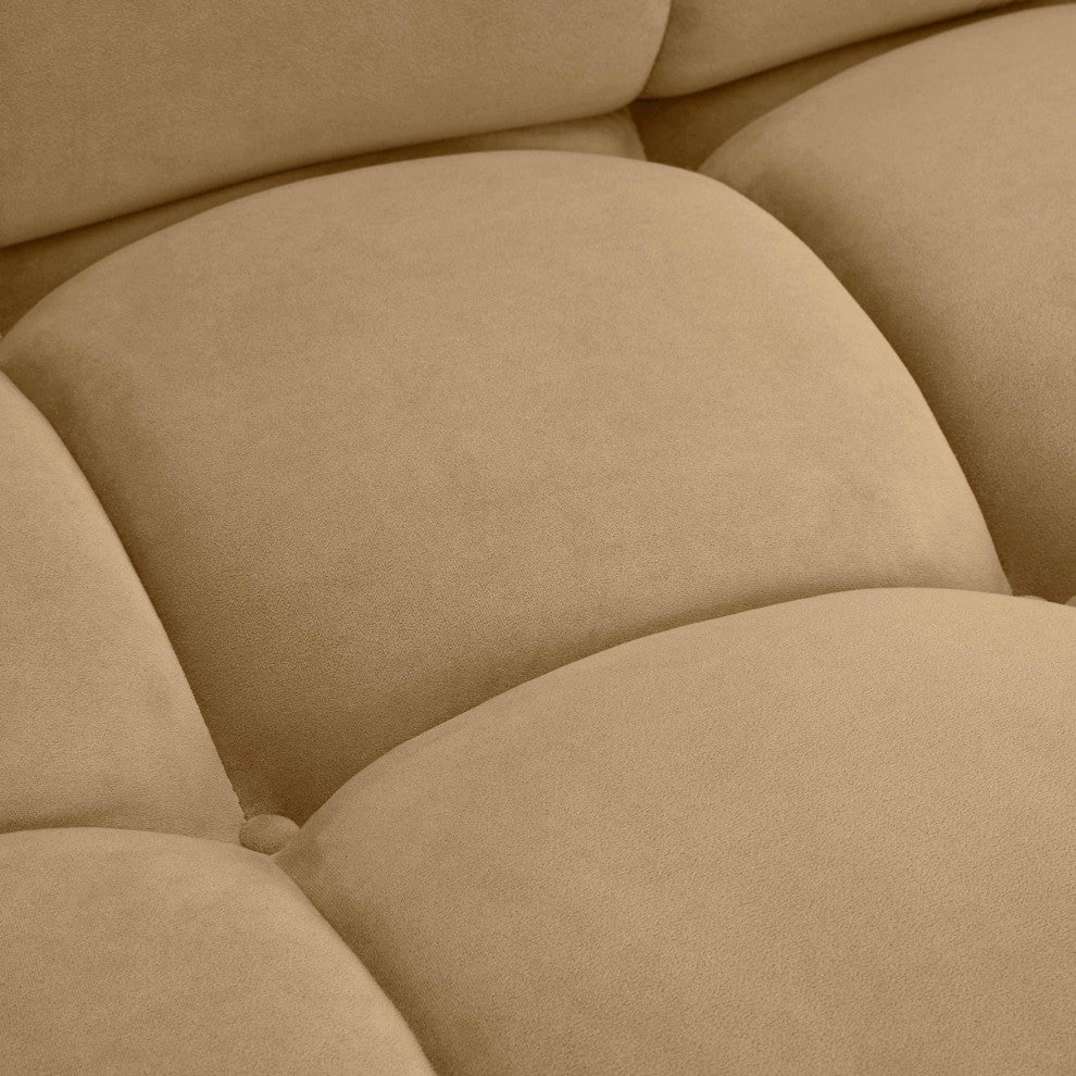Calliope Cafe Au Lait Performance Velvet 4-piece Modular Sectional