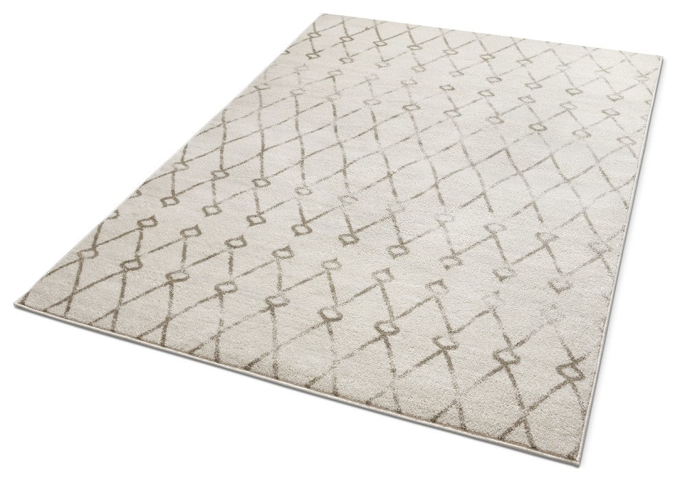 Well Woven Serenity Passione Modern Moroccan Trellis Ivory Area Rug SE-102