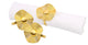 Classic Touch Gold Button Design Napkin Rings, Set of 6