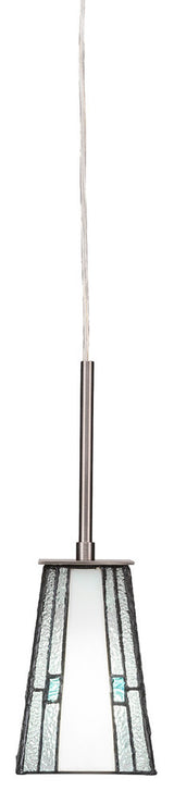 Apollo 1-Light Mini Pendant, Graphite/Sky Ice Art