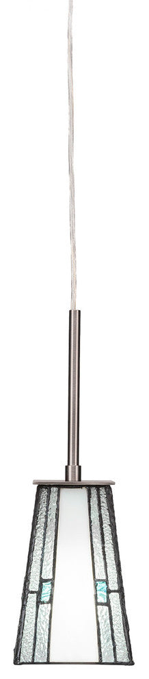 Apollo 1-Light Mini Pendant, Graphite/Sky Ice Art