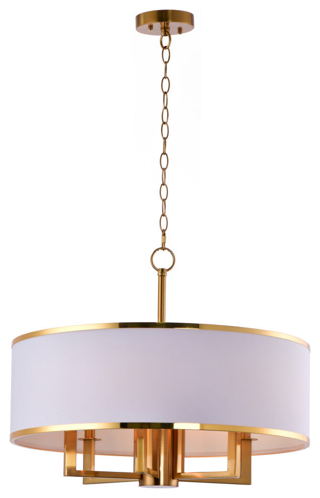 Lazzur Vesle 6 Light 24" Satin Gold Pendant