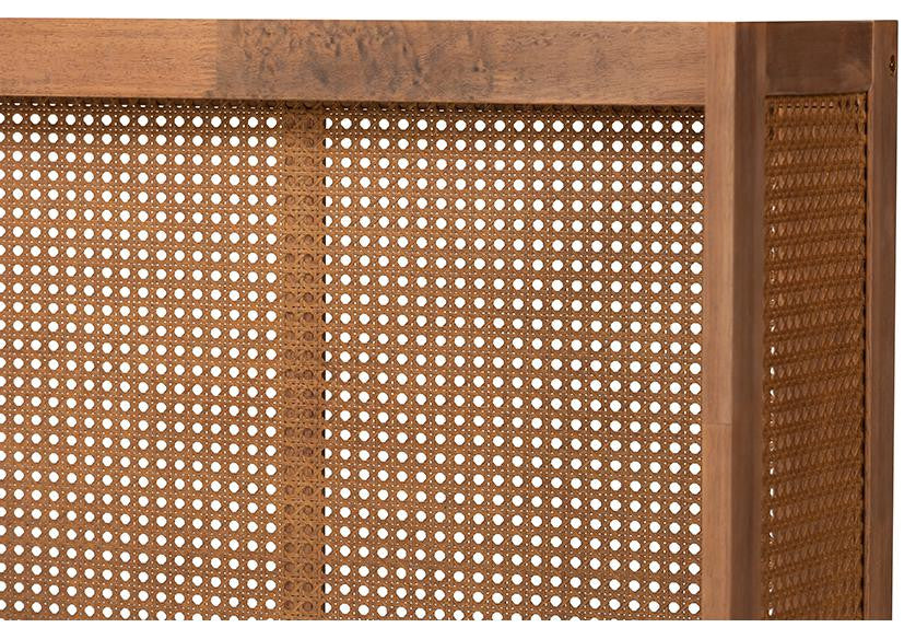 Baxton Studio Rina King Size Ash Brown Finished Wood Headboard