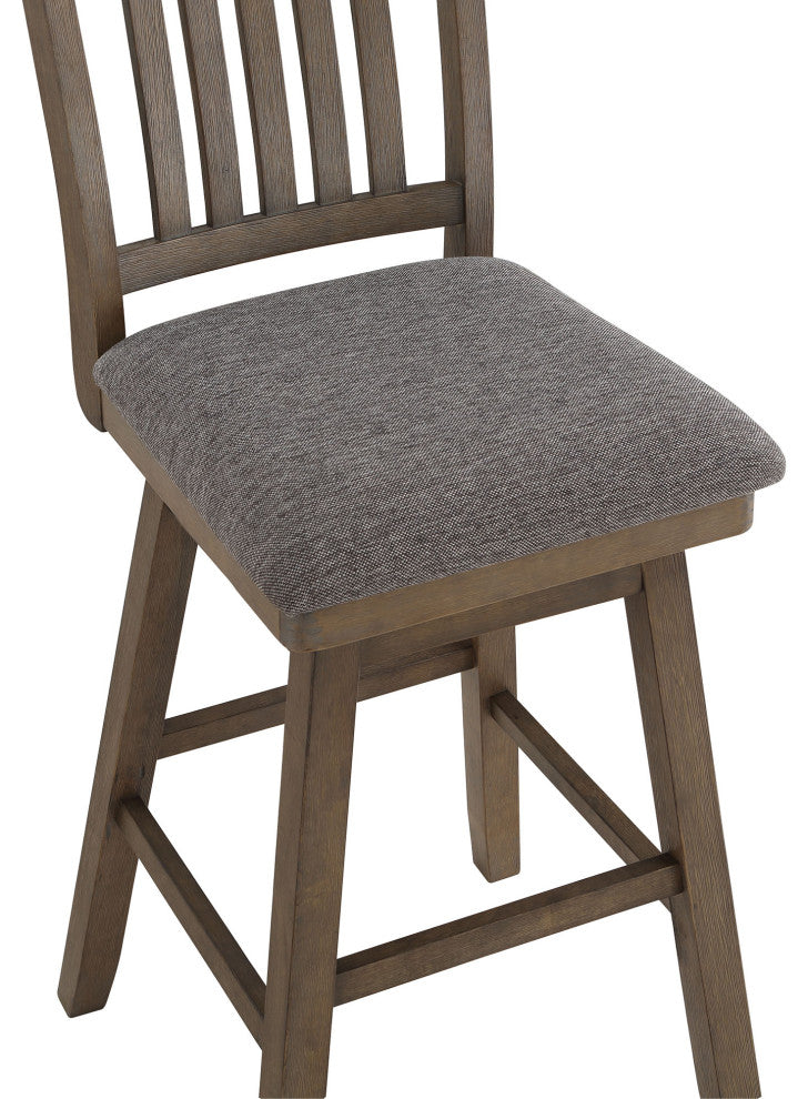 Madison Mission Walnut High Back Wood Bar Stool, 42.5 in.