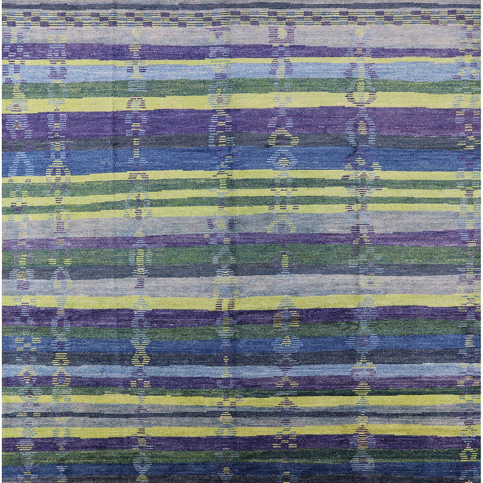 Ahgly Company Indoor Square Mid-Century Modern Area Rugs, 8' Square