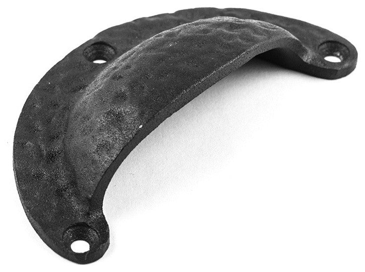 Renovators Supply Black Wrought Iron Cabinet Drawer Cup Bin Pull Cabinet Knobs