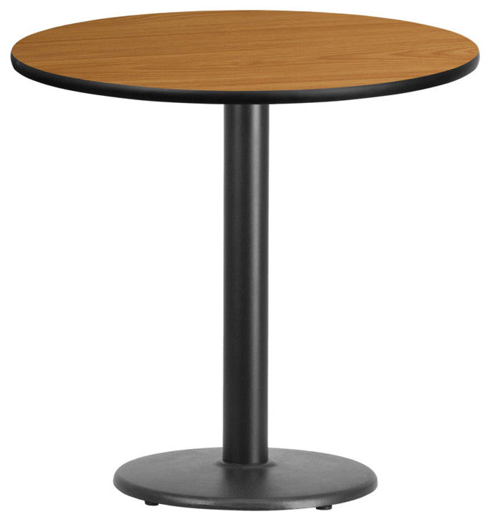 Restaurant Tables and Chairs, "Harry" 30'' Round Laminate Table, Natural