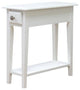 Chair Side Table with Storage, Queen, White