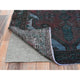 Light Red Overdyed Vintage Persian Hamadan Hand Knotted Pure Wool Rug, 3'5"x9'7"