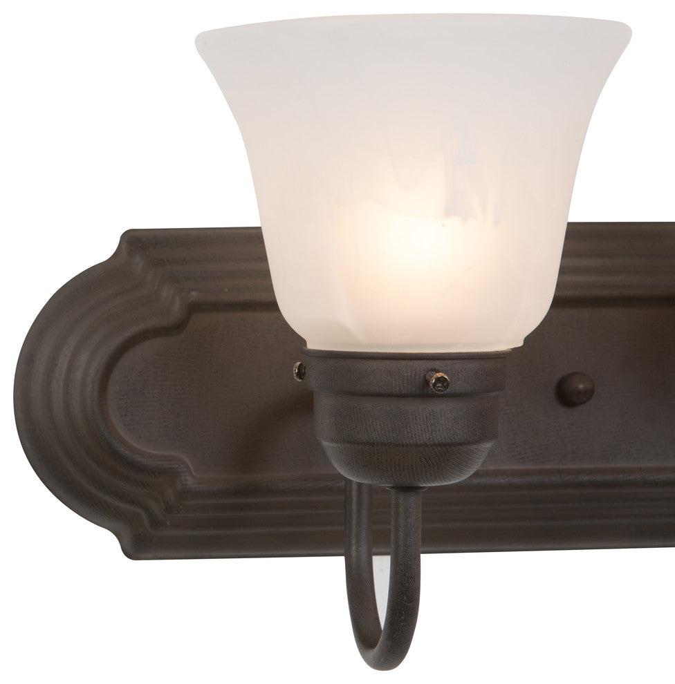 4-Lights Vanity, Dark Brown And Satin Nickel Finish, Dark Brown