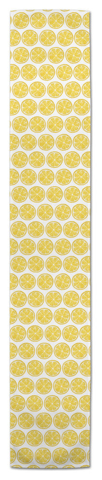 Lemon Pattern 16x90 Cotton Twill Runner