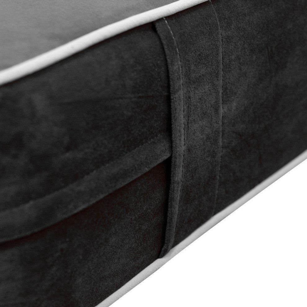 Contrast Pipe 8" Twin 75x39x8 Velvet Indoor Daybed Mattress |COVER ONLY|-AD350