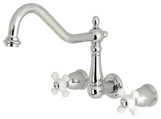 Kingston Brass Wall Mount Kitchen Faucet, Polished Chrome