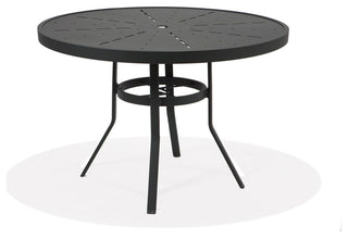 Aurora 48" Round Dining Stamped Top/Base, With Hole, Bronze