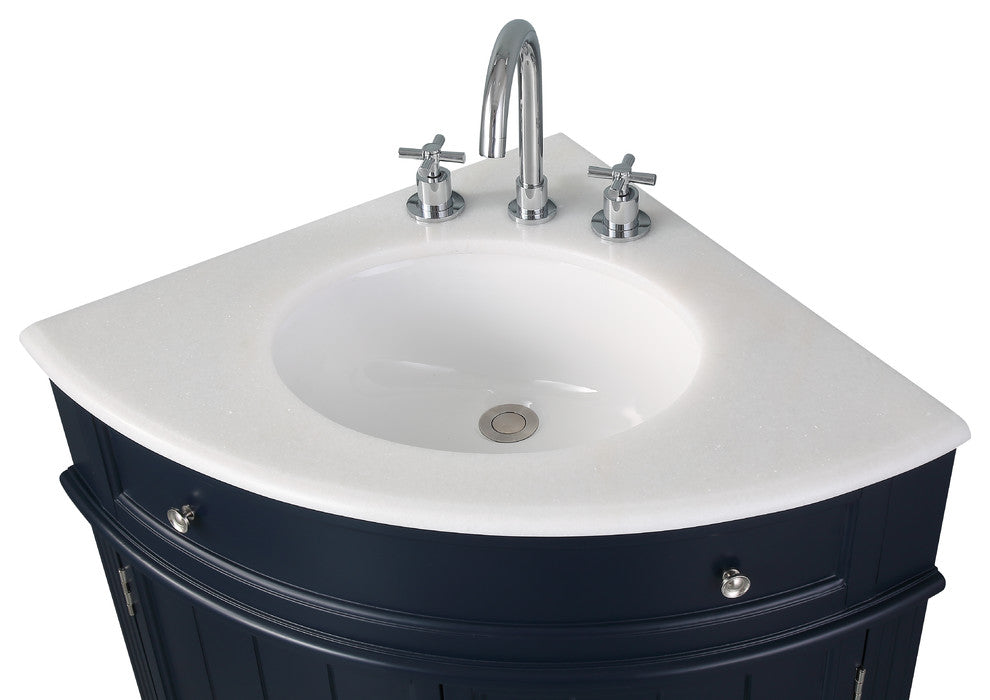 24"� Triadsville Navy Blue Corner Bath Vanity