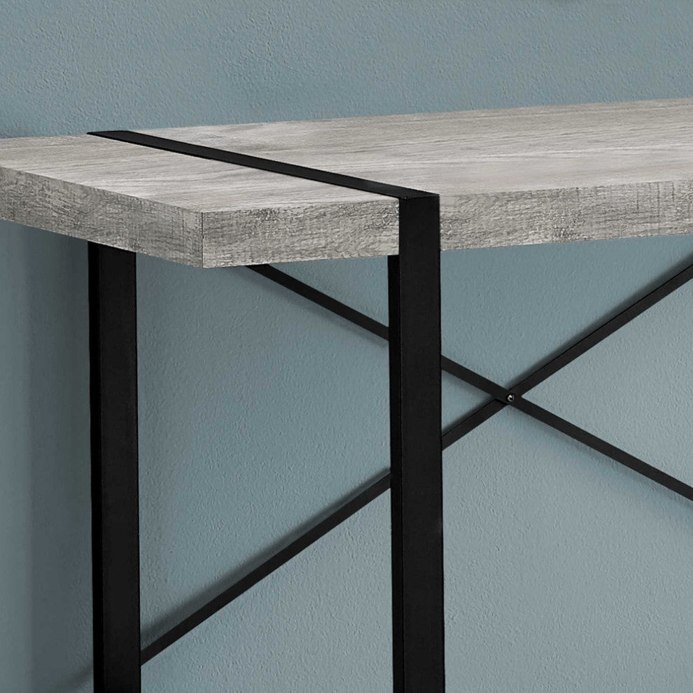 24" Grey Rectangular Computer Desk