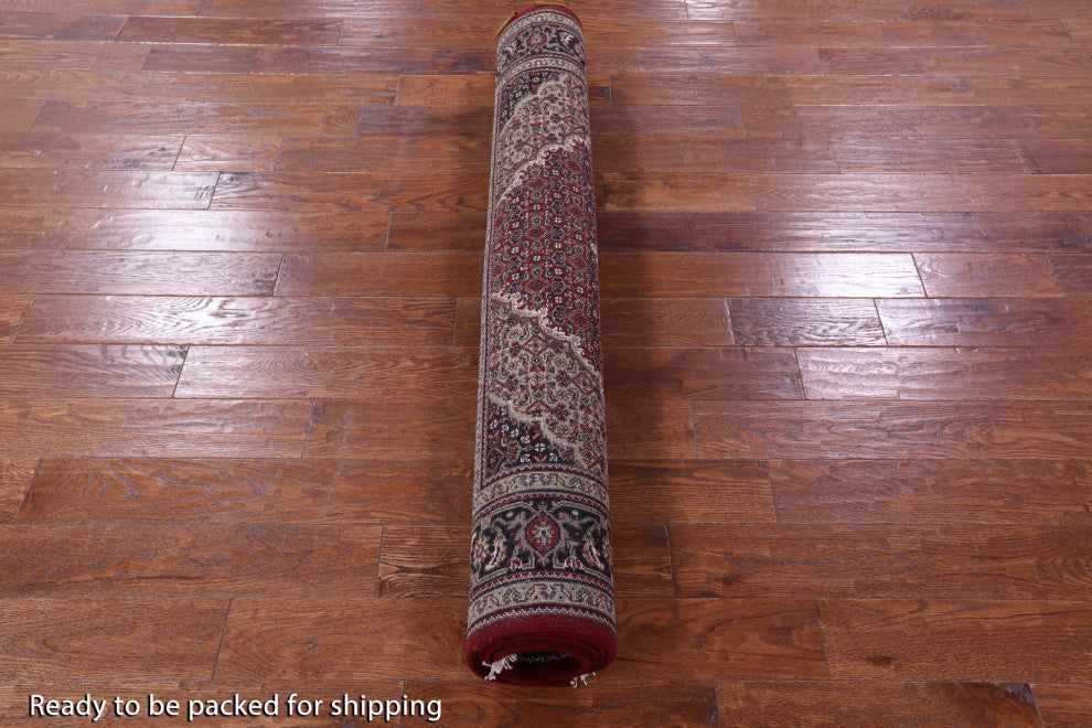 5' 1" X 7' 1" Persian Tabriz Hand Knotted Wool and Silk Rug Q8929