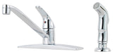 Pfirst Series 1-Handle Kitchen Faucet With Side Spray, Polished Chrome
