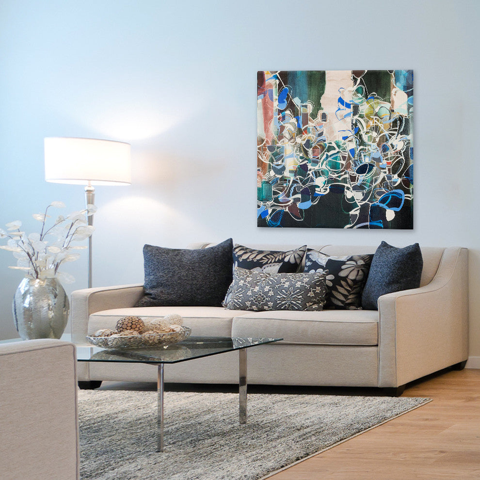 "Untitled, Blue" by Rebecca Moy, 37"x37"