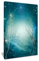 "Blue Winter Fantasy Forest" Landscape Canvas Photo Print, 16"x32"