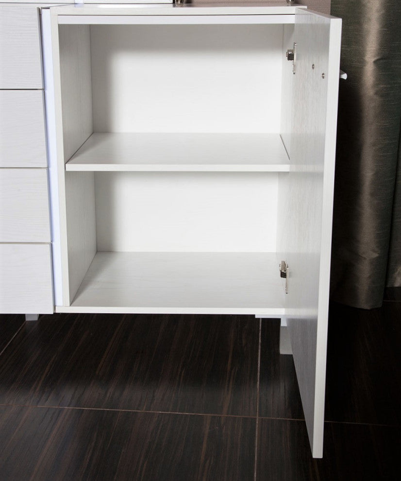 Lumiere 8-Drawer Dresser With LED Lighting, Frost White