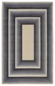 Gray Frame Modern Geometric Area Rug, 7'6"x9'6"