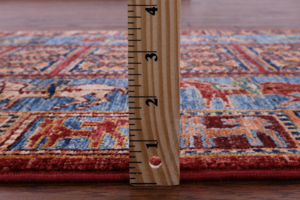 2' 7" X 4' 3" Antiqued Pazyryk Historical Design Hand Knotted Rug Q10871