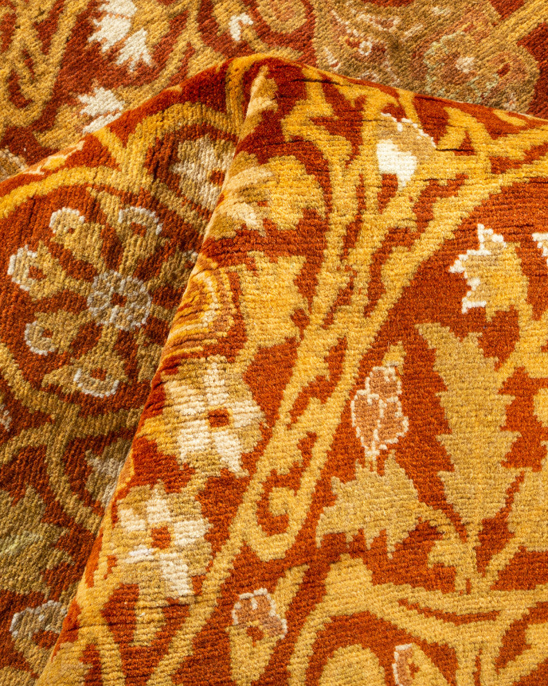 Mogul, One-of-a-Kind Hand-Knotted Area Rug Orange, 5' 3" x 8' 10"