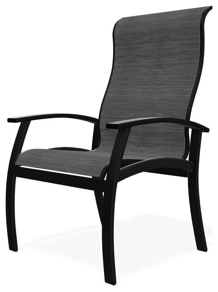 Belle Isle Sling Outdoor Dining Chair, Collect Charcoal/Black