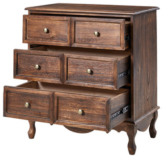 32" Tall 3-Drawer Nightstand Set of 2, Walnut