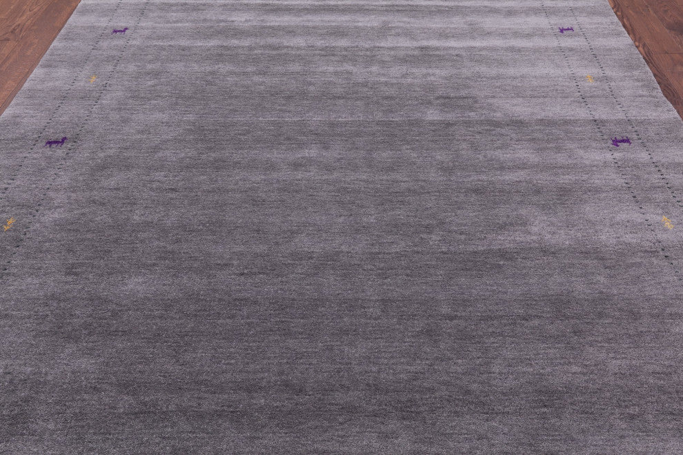 8' 0" X 10' 0" Persian Gabbeh Handmade Wool Rug Q4356