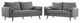 Revive Upholstered Fabric Sofa and Loveseat Set EEI-4047-LGR-SET